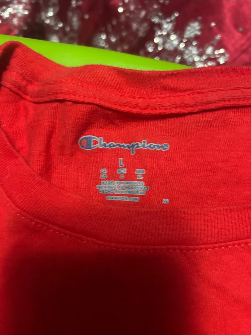Champion Red Logo Short Sleeve Tee - Picture 2 of 4